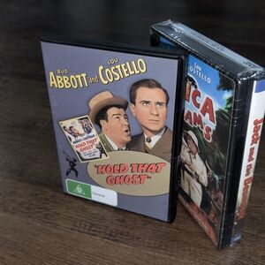 3 DVDS Abbott And Costello Jack And The Beanstalk Africa Screams Hold That Ghost